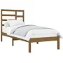 Estructura de cama madera maciza marrón miel 100x200 cm de vidaXL, Camas y somieres - Ref: Foro24-3105788, Precio: 103,90 €, ...