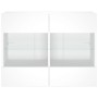 Mueble de TV de pared con luces LED blanco 78,5x30x60,5 cm en Muebles TV | Comprar online en Foru.es