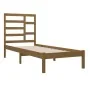 Estructura de cama madera maciza marrón miel 100x200 cm de vidaXL, Camas y somieres - Ref: Foro24-3105788, Precio: 103,90 €, ...