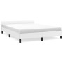 Estructura de cama cabecero cuero sintético blanco 140x190 cm de vidaXL, Camas y somieres - Ref: Foro24-347496, Precio: 108,0...