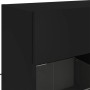 Mueble de TV de pared con luces LED negro 78,5x30x60,5 cm en Muebles TV | Comprar online en Foru.es