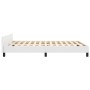 Estructura de cama cabecero cuero sintético blanco 140x190 cm de vidaXL, Camas y somieres - Ref: Foro24-347496, Precio: 108,0...