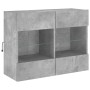Mueble TV de pared con luces LED gris hormigón 78,5x30x60,5 cm en Muebles TV | Comprar online en Foru.es