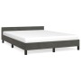 Estructura cama con cabecero terciopelo gris oscuro 140x190 cm de vidaXL, Camas y somieres - Ref: Foro24-347568, Precio: 118,...