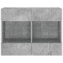 Mueble TV de pared con luces LED gris hormigón 78,5x30x60,5 cm en Muebles TV | Comprar online en Foru.es