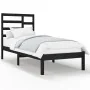 Estructura de cama madera maciza negro 100x200 cm de vidaXL, Camas y somieres - Ref: Foro24-3105789, Precio: 122,65 €, Descue...