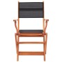 Sillas plegables jardín 2 uds madera eucalipto textilene negro de vidaXL, Sillas de jardín - Ref: Foro24-48692, Precio: 156,3...