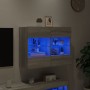 Mueble de TV de pared con luces LED gris Sonoma 78,5x30x60,5 cm en Muebles TV | Comprar online en Foru.es