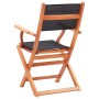 Sillas plegables jardín 2 uds madera eucalipto textilene negro de vidaXL, Sillas de jardín - Ref: Foro24-48692, Precio: 156,3...