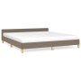 Estructura de cama con cabecero de tela gris taupe 160x200 cm de vidaXL, Camas y somieres - Ref: Foro24-347427, Precio: 126,6...