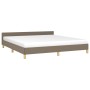 Estructura de cama con cabecero de tela gris taupe 160x200 cm de vidaXL, Camas y somieres - Ref: Foro24-347427, Precio: 126,6...