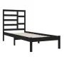 Estructura de cama madera maciza negro 100x200 cm de vidaXL, Camas y somieres - Ref: Foro24-3105789, Precio: 122,65 €, Descue...