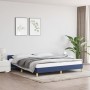 Estructura de cama con cabecero de tela azul 160x200 cm de vidaXL, Camas y somieres - Ref: Foro24-347429, Precio: 125,62 €, D...