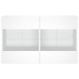 Mueble de TV de pared con luces LED blanco 98,5x30x60,5 cm en Muebles TV | Comprar online en Foru.es