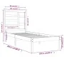 Estructura de cama madera maciza negro 100x200 cm de vidaXL, Camas y somieres - Ref: Foro24-3105789, Precio: 122,65 €, Descue...