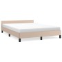 Estructura de cama cabecero cuero sintético capuchino 140x190cm de vidaXL, Camas y somieres - Ref: Foro24-347500, Precio: 104...