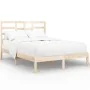 Estructura de cama madera maciza de pino 120x200 cm de vidaXL, Camas y somieres - Ref: Foro24-3105790, Precio: 109,77 €, Desc...