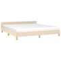 Estructura de cama con cabecero de tela color crema 160x200 cm de vidaXL, Camas y somieres - Ref: Foro24-347428, Precio: 128,...