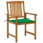 Sillas de jardín con cojines 4 unidades madera maciza de acacia de vidaXL, Sillas de jardín - Ref: Foro24-3061178, Precio: 32...