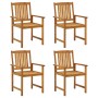 Sillas de jardín con cojines 4 unidades madera maciza de acacia de vidaXL, Sillas de jardín - Ref: Foro24-3061178, Precio: 32...