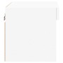 Mesitas de noche de pared con luces LED 2 unidades blanco en Muebles TV | Comprar online en Foru.es