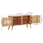 Aparador de madera maciza de mango 110x30x60 cm de vidaXL, Aparadores - Ref: Foro24-246145, Precio: 278,93 €, Descuento: %