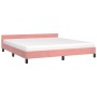 Estructura de cama con cabecero de terciopelo rosa 160x200 cm de vidaXL, Camas y somieres - Ref: Foro24-347584, Precio: 122,4...