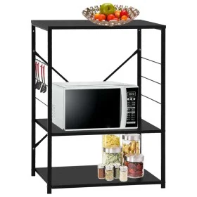 Armario para microondas madera ingeniería negro 60x39,6x79,5 cm de vidaXL, Contenedores para utensilios de cocina - Ref: Foro...
