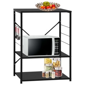 Armario para microondas madera ingeniería negro 60x39,6x79,5 cm de vidaXL, Contenedores para utensilios de cocina - Ref: Foro...