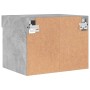 Mesitas de noche de pared con luces LED 2 uds gris hormigón en Muebles TV | Comprar online en Foru.es