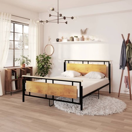 Estructura de cama de metal 160x200 cm de vidaXL, Camas y somieres - Ref: Foro24-324873, Precio: 180,50 €, Descuento: %
