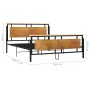 Estructura de cama de metal 160x200 cm de vidaXL, Camas y somieres - Ref: Foro24-324873, Precio: 180,50 €, Descuento: %