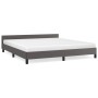 Estructura de cama con cabecero cuero sintético gris 160x200cm de vidaXL, Camas y somieres - Ref: Foro24-347511, Precio: 127,...