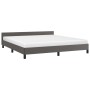 Estructura de cama con cabecero cuero sintético gris 160x200cm de vidaXL, Camas y somieres - Ref: Foro24-347511, Precio: 127,...