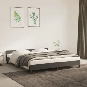 Estructura cama con cabecero terciopelo gris oscuro 160x200 cm de vidaXL, Camas y somieres - Ref: Foro24-347580, Precio: 112,...