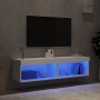 Muebles para TV con luces LED 2 uds blanco 60x30x30 cm en Muebles TV | Comprar online en Foru.es