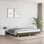 Estructura de cama con cabecero de tela marrón 160x200 cm de vidaXL, Camas y somieres - Ref: Foro24-347426, Precio: 123,71 €,...