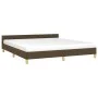 Estructura de cama con cabecero de tela marrón 160x200 cm de vidaXL, Camas y somieres - Ref: Foro24-347426, Precio: 123,71 €,...