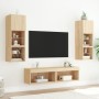 Muebles para TV con luces LED 2 uds roble Sonoma 60x30x30 cm en Muebles TV | Comprar online en Foru.es