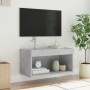 Mueble para TV con luces LED gris hormigón 60x30x30 cm en Muebles TV | Comprar online en Foru.es