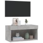Mueble para TV con luces LED gris hormigón 60x30x30 cm en Muebles TV | Comprar online en Foru.es