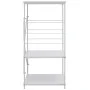 Armario de microondas madera ingeniería blanco 60x39,6x79,5 cm de vidaXL, Contenedores para utensilios de cocina - Ref: Foro2...