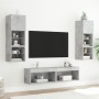 Muebles para TV con luces LED 2 uds gris hormigón 60x30x30 cm en Muebles TV | Comprar online en Foru.es
