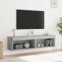 Muebles para TV con luces LED 2 uds gris hormigón 60x30x30 cm en Muebles TV | Comprar online en Foru.es