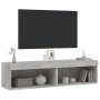 Muebles para TV con luces LED 2 uds gris hormigón 60x30x30 cm en Muebles TV | Comprar online en Foru.es
