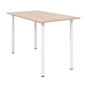 Mesa de comedor 120x60x73 cm color roble y blanco de vidaXL, Mesas de cocina y de comedor - Ref: Foro24-245728, Precio: 95,47...