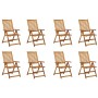 Sillas de jardín plegables y cojines 8 uds madera maciza acacia en Sillas de jardín | Comprar online en Foru.es