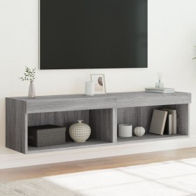 Muebles de TV con luces LED 2 uds gris Sonoma 60x30x30 cm en Muebles TV | Comprar online en Foru.es