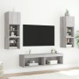 Muebles de TV con luces LED 2 uds gris Sonoma 60x30x30 cm en Muebles TV | Comprar online en Foru.es
