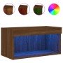 Mueble para TV con luces LED roble marrón 60x30x30 cm en Muebles TV | Comprar online en Foru.es
